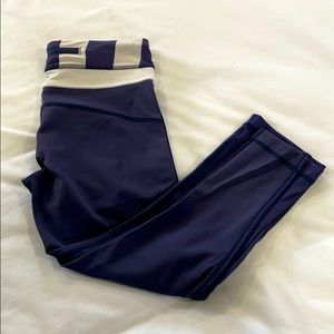 Lululemon Running Crop Pants Navy Blue